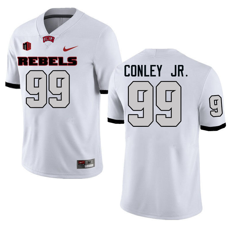 Men #99 Keith Conley Jr. UNLV Rebels College Football Jerseys Stitched-White